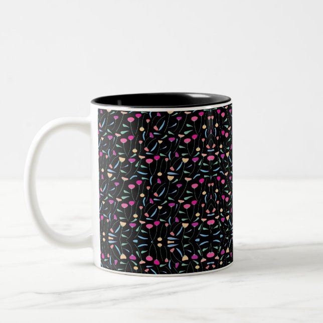 Tasse 2 Couleurs Fleurs colorées (Gauche)