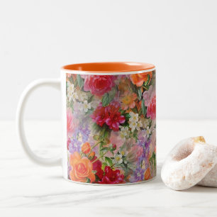 Tasse 2 Couleurs Fleurs colorées de ressort
