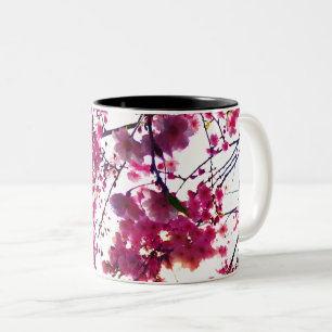 Tasse 2 Couleurs Fleurs de cerisiers roses