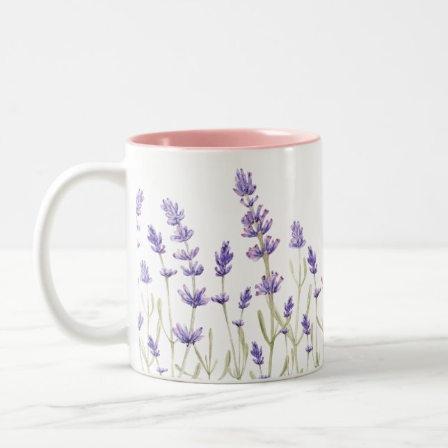 Tasse 2 Couleurs Fleurs de lavande (Gauche)