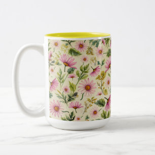 Tasse 2 Couleurs Fleurs de printemps élégantes