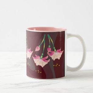 Tasse 2 Couleurs FLEURS FUCHSIA par SHARON SHARPE
