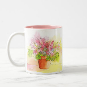 Tasse 2 Couleurs Fleurs pointillées