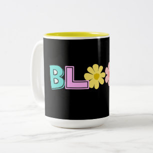 Tasse 2 Couleurs Fleurs Rétro Blooms Pastel
