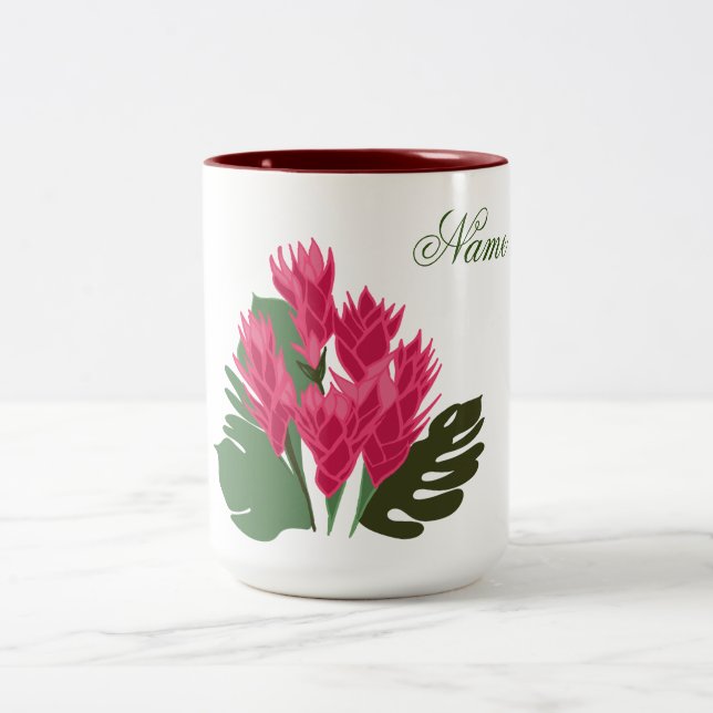 Tasse 2 Couleurs Fleurs roses (Centre)