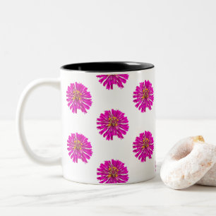 Tasse 2 Couleurs Fleurs roses et jaunes