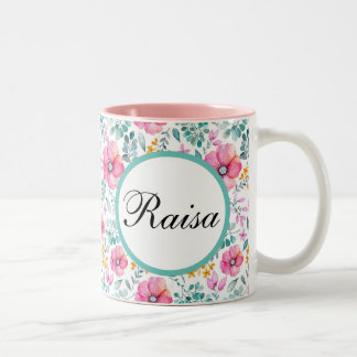 Tasse 2 Couleurs Flore de boug personnalisée