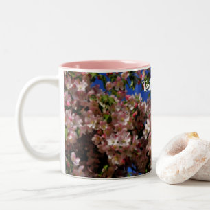 Tasse 2 Couleurs Flore rose fleurie personnalisée