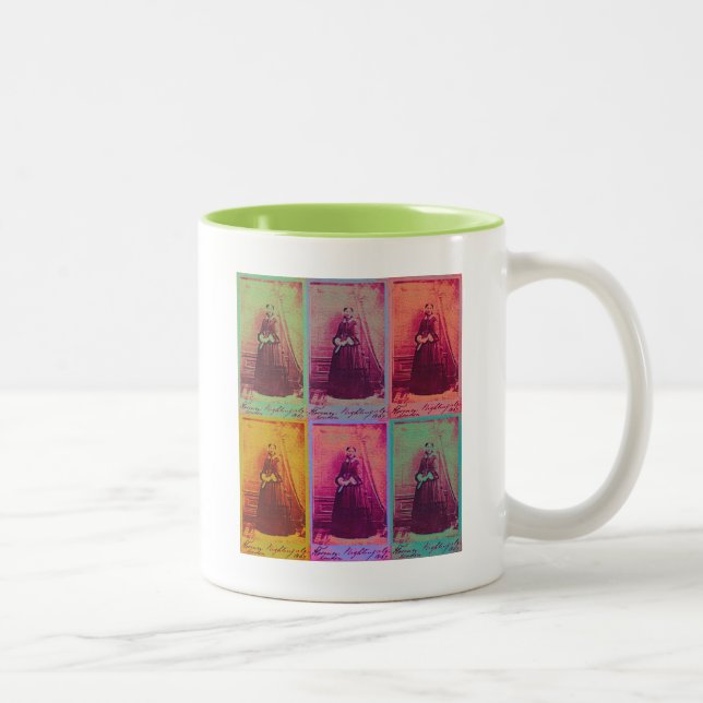 Tasse 2 Couleurs Florence Nightingale Colonnes (Droit)