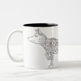 Tasse 2 Couleurs Flower Fox