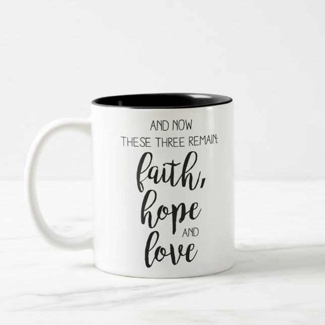 Tasse 2 Couleurs Foi amour espoir (Gauche)