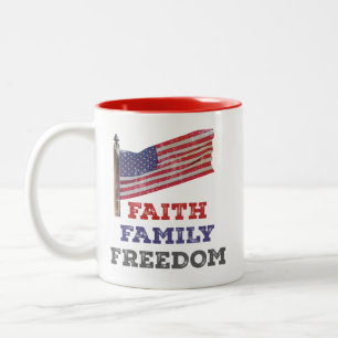 Tasse 2 Couleurs Foi Famille Liberté