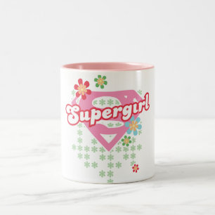 Tasse 2 Couleurs Folie de fleur de Supergirl