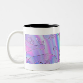 Tasse 2 Couleurs Fond abstrait holographique en néon pastel