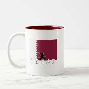 Tasse 2 Couleurs Football Qatar   Équipe Nationale du Qatar