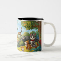 forêt enchantée avec des animaux