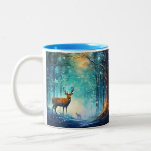 Tasse 2 Couleurs Forêt enneigée magique Art-82109