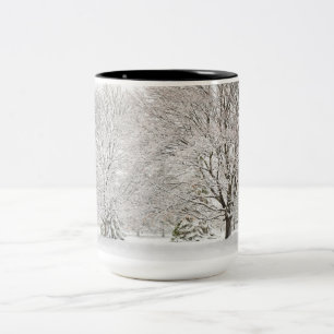 Tasse 2 Couleurs Forêt hivernale neige