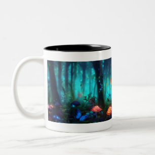 Tasse 2 Couleurs Forêt Magique : Champignons Bioluminescents et But