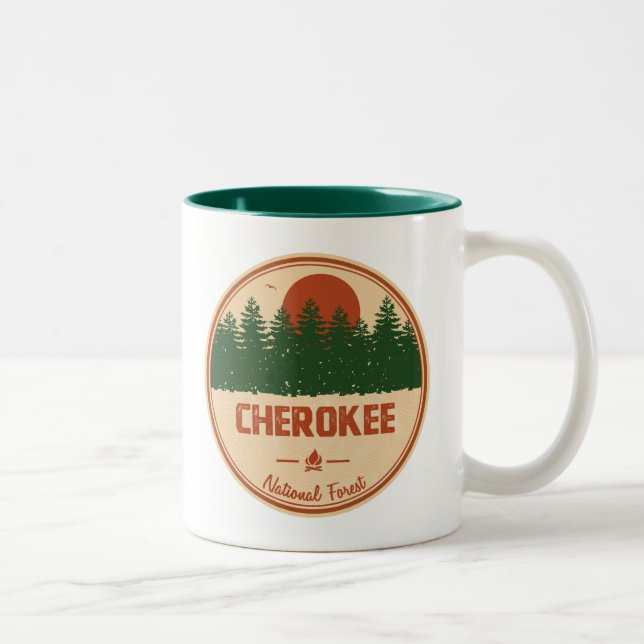 Tasse 2 Couleurs Forêt nationale de Cherokee (Droit)