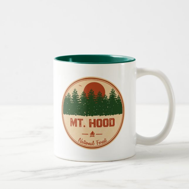 Tasse 2 Couleurs Forêt nationale de Mt. Hood (Droit)
