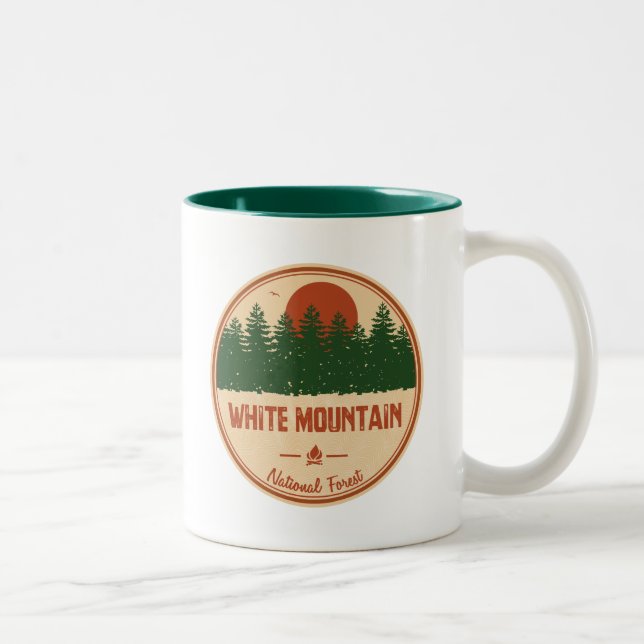 Tasse 2 Couleurs Forêt nationale de Mt. Washington (Droit)