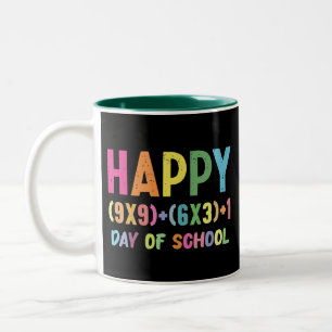 Tasse 2 Couleurs Formule Mathématique 100 Jours D'école Drôle Prof 