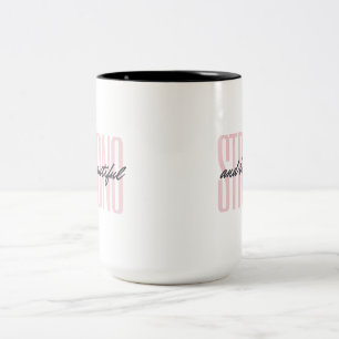 Tasse 2 Couleurs Fort et beau 15 oz