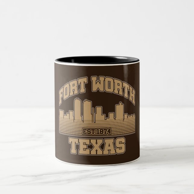 Tasse 2 Couleurs Fort Worth, Texas (Centre)