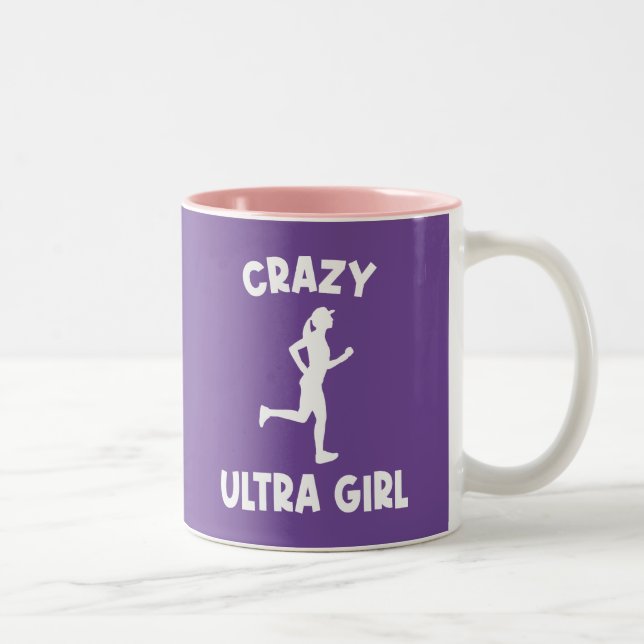 Tasse 2 Couleurs Fou Ultra Running Girl (Droit)