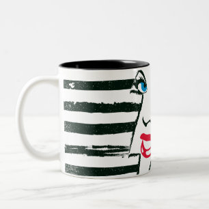 Tasse 2 Couleurs Foudre de Supergirl avec le visage