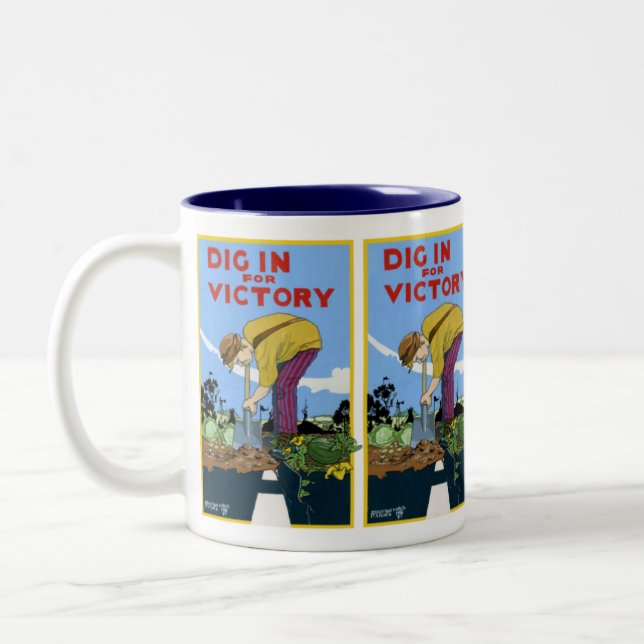 Tasse 2 Couleurs Fouille dedans pour la victoire (Gauche)
