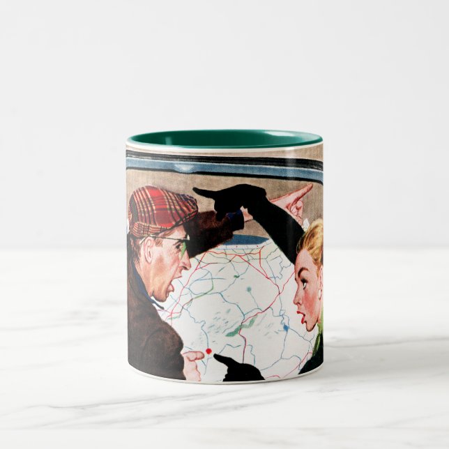 Tasse 2 Couleurs Fourchette dans la route (Centre)