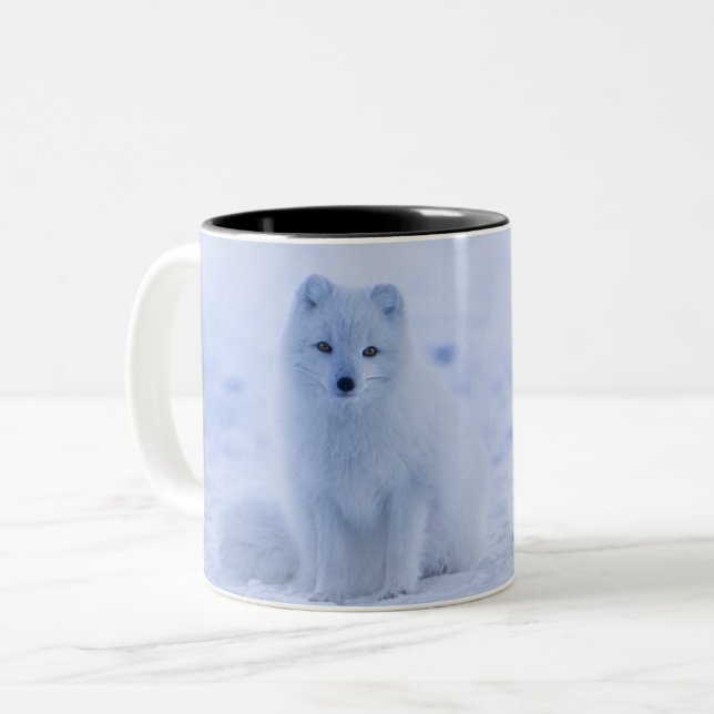 Tasse 2 Couleurs Fox arctique de l'Islande (Devant gauche)