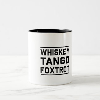 Tasse 2 Couleurs Fox-trot de tango de whiskey