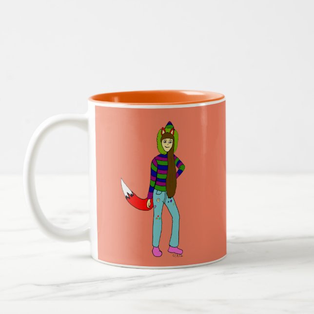 Tasse 2 Couleurs foxgirl (Gauche)