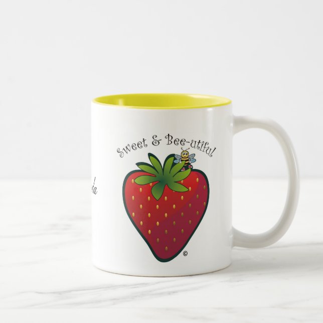 Tasse 2 Couleurs Fraise (Droit)