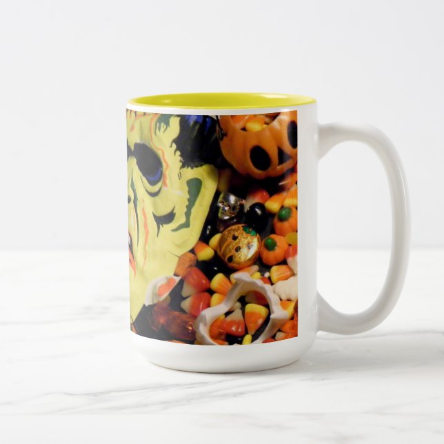 Tasse 2 Couleurs Frankenstein mask candy (Droit)