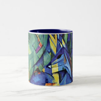 Tasse 2 Couleurs Franz Marc - cerf commun dans la forêt (ii)
