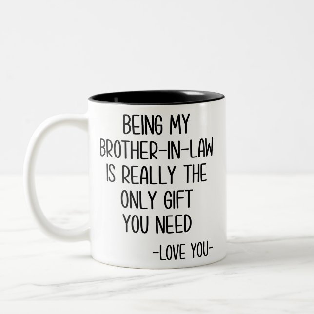 Tasse 2 Couleurs Frère Mug, beau-frère (Gauche)