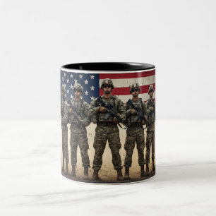 Tasse 2 Couleurs Frères Vétérans Fraternité Militaire Patriotique