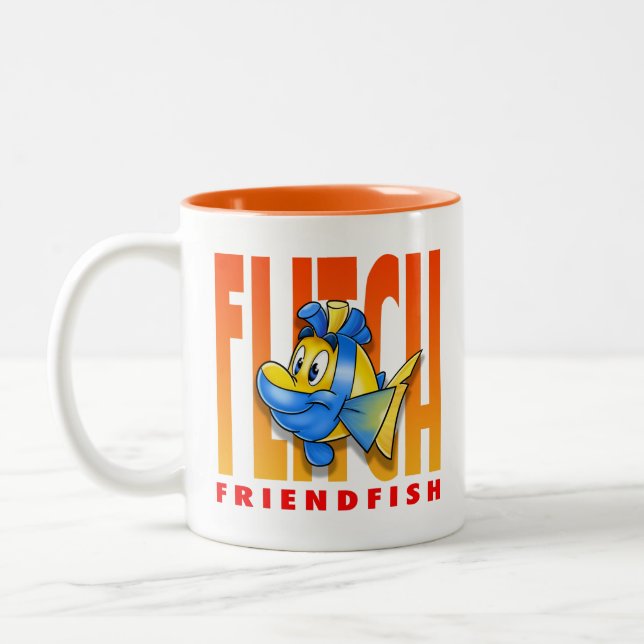 Tasse 2 Couleurs FriendFish bande dessinée boug Flitch (Gauche)