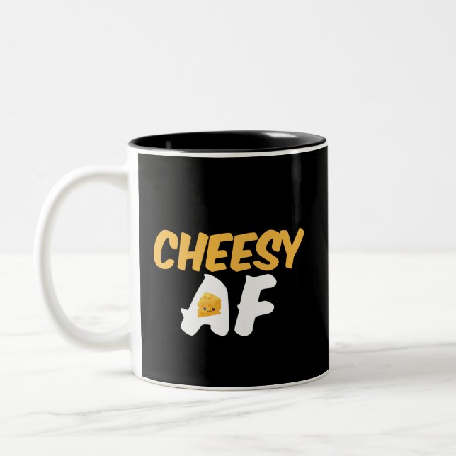 Tasse 2 Couleurs Fromage AF Amusant et fromage mignon (Gauche)