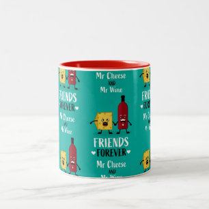 Tasse 2 Couleurs Fromage Et Vin Meilleurs Amis