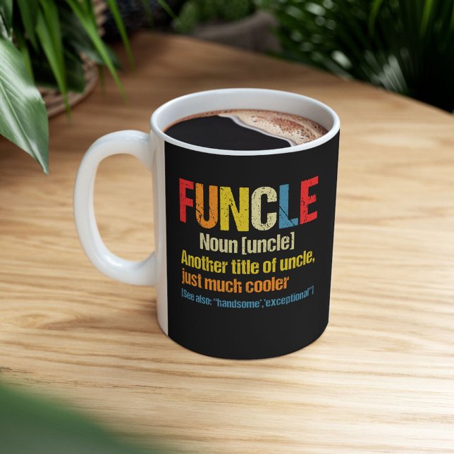 Tasse 2 Couleurs Funcle Définition Drôle Drôle Cadeau Pour Oncle (Créateur téléchargé)