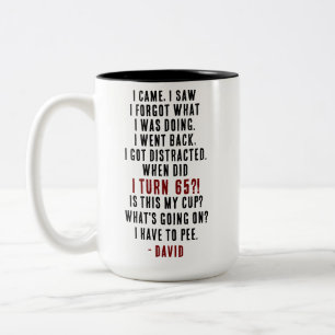 Tasse 2 Couleurs Funny 65e anniversaire Hilarious Vieux âge Plaisan