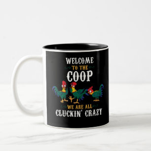 Tasse 2 Couleurs Funny Chicken Welcome