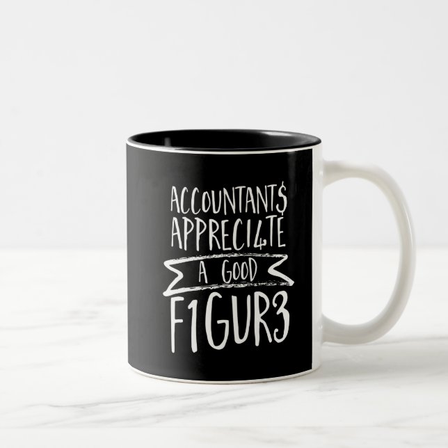 Tasse 2 Couleurs Funny Finance Comptable Bureau Humour (Droit)