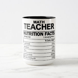 Tasse 2 Couleurs Funny Math Enseignant La valeur nutritive