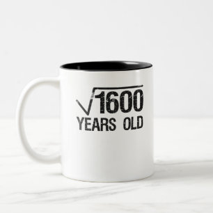 Tasse 2 Couleurs Funny Math Problem Carré Racine de 1600 Equal 40e